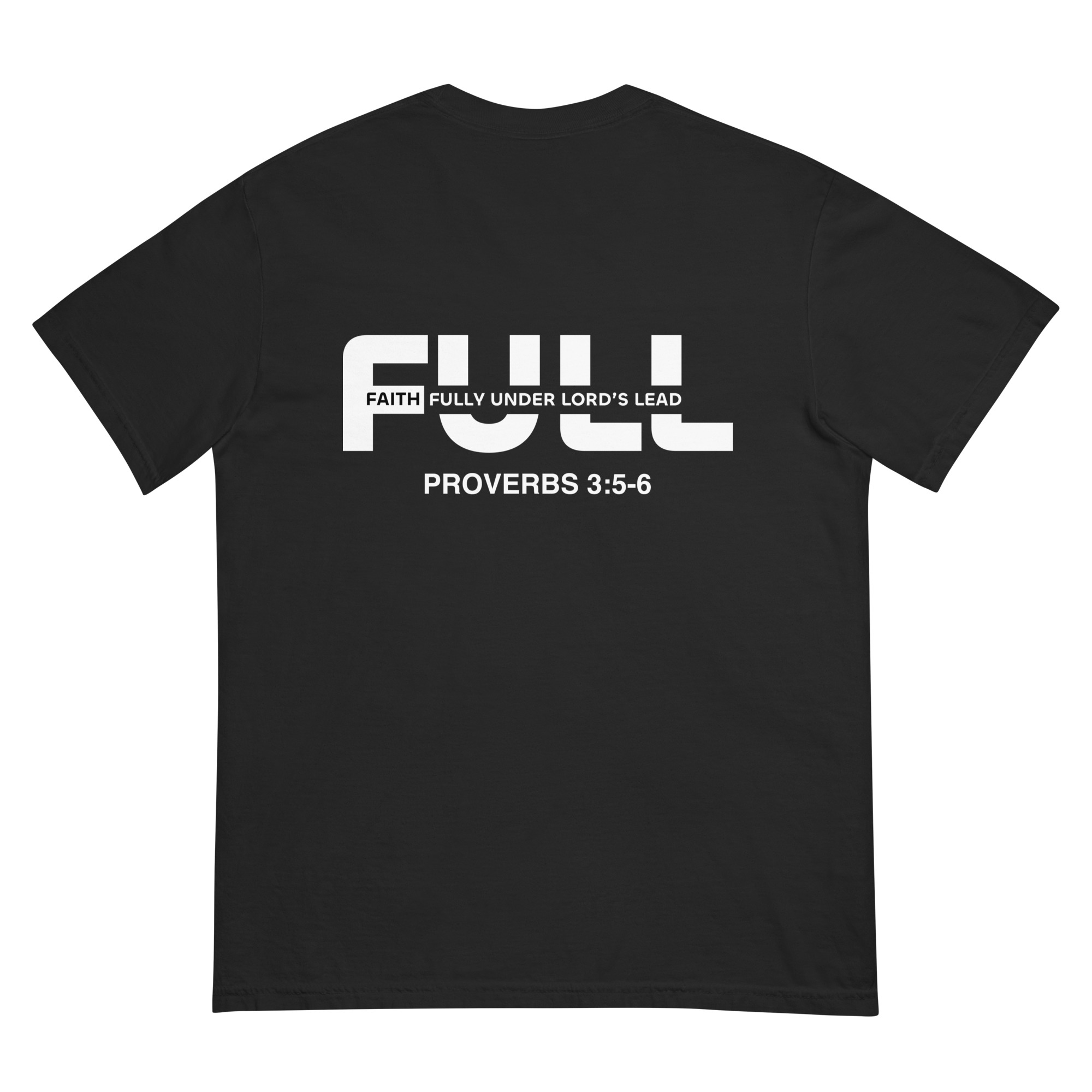 FULL - Black Tee (Proverbs 3:5-6) - Image 2
