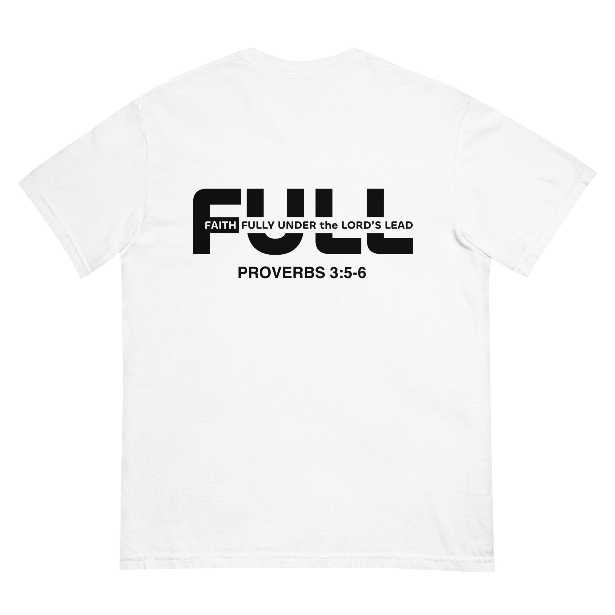 FULL - White Tee (Proverbs 3:5-6) - Image 2